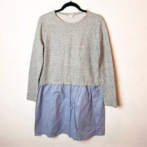 SZ XS J. Crew Factory sweatshirt chambray skirt dress.